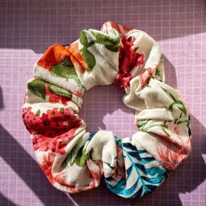 Tropical Floral Stretchy Jumbo Scrunchie